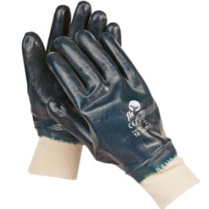 Manusi de bumbac, imersate complet in nitril DUBIUS Nr.9