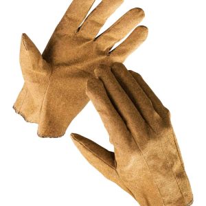 Manusi cusute - tricot interlock din bumbac EGRET