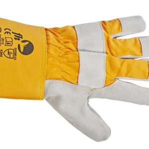 Manusi piele vita si bumbac GRILLE STRONG