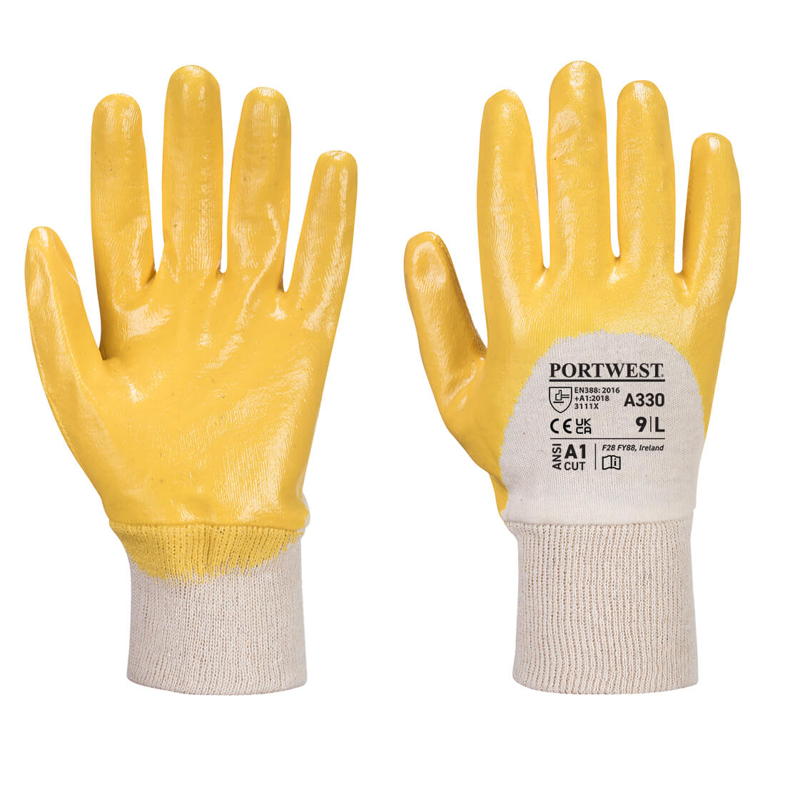 Manusa Nitrile Light Knitwrist , galben 1 Manusa Nitrile Light Knitwrist , galben