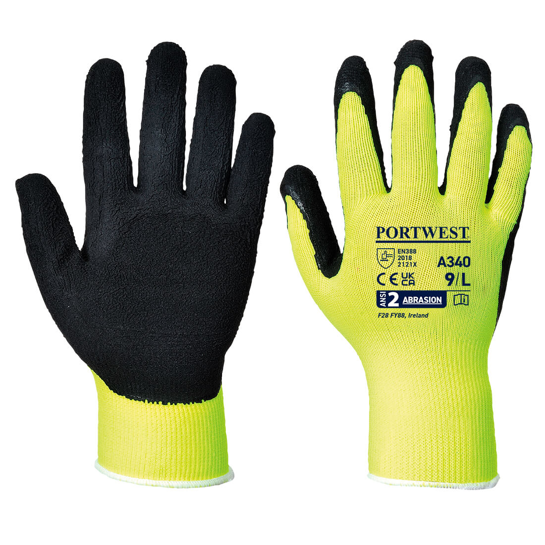 Manusi Hi-Vis Grip - Latex, galben 1 Manusi Hi-Vis Grip - Latex, galben