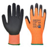 Manusa PU Vis-Tex Cut Resistant, negru, portocaliu