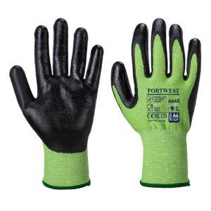 Green Cut- Nitrile Foam, negru, verde