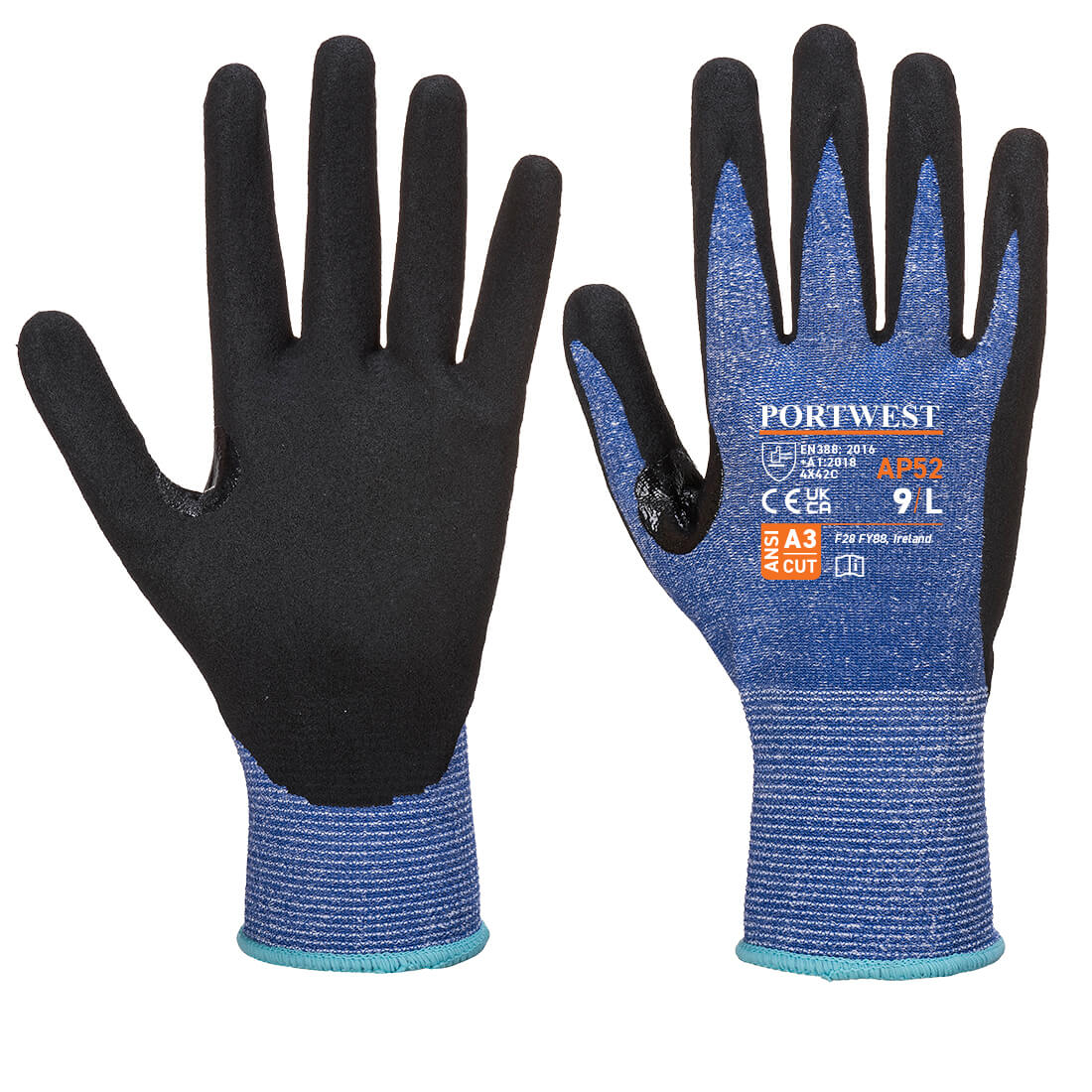 Manusi Dexti Cut Ultra, negru, albastru 1 Manusi Dexti Cut Ultra, negru, albastru