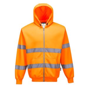 Hanorac Hi-Vis cu Fermoar Frontal, portocaliu