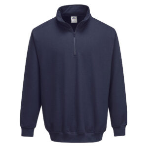 Pulover Sorrento Zip Neck, albastru