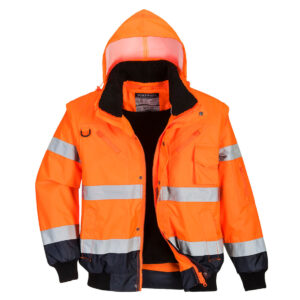 Jacheta  Contrast Bomber Hi-Vis, albastru, portocaliu