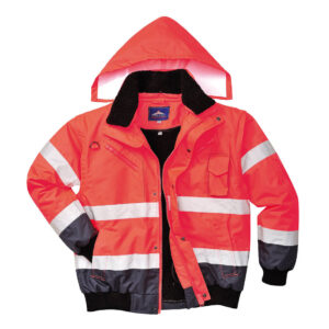 Jacheta  Contrast Bomber Hi-Vis, albastru, rosu