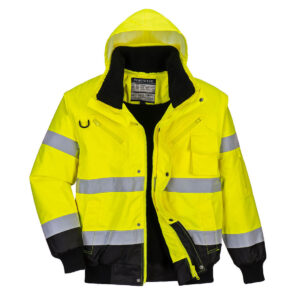 Jacheta  Contrast Bomber Hi-Vis, negru, galben