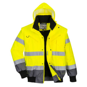 Jacheta  Contrast Bomber Hi-Vis, galben, gri