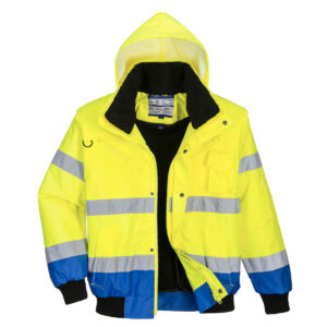 Jacheta  Contrast Bomber Hi-Vis, albastru, galben