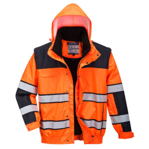 Jacheta Bomber Hi-Vis Classic , negru, portocaliu