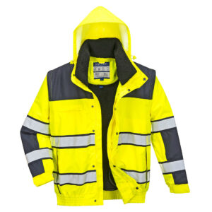 Jacheta Bomber Hi-Vis Classic , albastru, galben