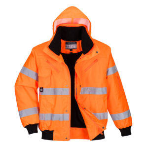 Jacheta 3 in 1 Hi-Vis Bomber, portocaliu