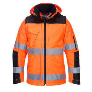 Jacheta HI VIS Premium 3-in-1 , negru, portocaliu