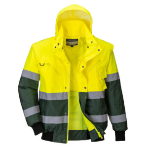 Jacheta X Hi-Vis Bomber, galben, verde