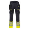 DX4 Pantaloni Holster Hi-Vis Clasa 1, negru, galben