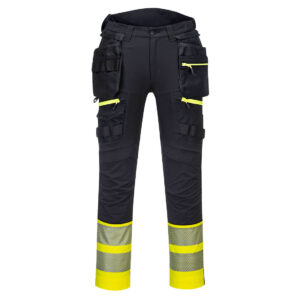 DX4 Pantaloni Holster Hi-Vis Clasa 1, negru, galben