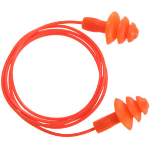 Dopuri de urechi cu cordon TPR (50 bucati), portocaliu