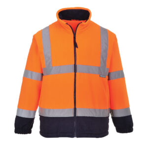 Fleece Hi-Vis Doua Tonuri, albastru, portocaliu