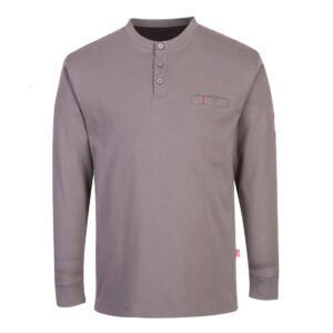 FR Anti-static Henley, gri