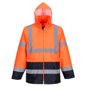 Jacheta de Ploaie Hi-Vis Contrast, albastru, portocaliu