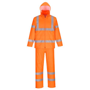 Costum de ploaie Hi-Vis Packaway, portocaliu