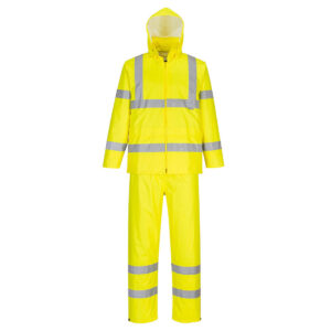 Costum de ploaie Hi-Vis Packaway, galben