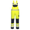 Salopeta cu pieptar HiVis Modaflame, albastru, galben
