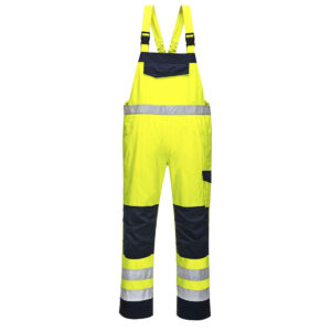 Salopeta cu pieptar HiVis Modaflame, albastru, galben