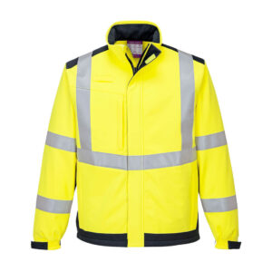 Jacheta SoftShell Modaflame Multi Norm Arc, albastru, galben