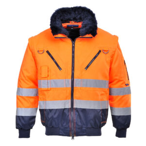 Jacheta Pilot 3 in 1 Hi Vis, albastru, portocaliu