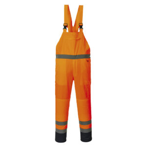 Salopeta cu Pieptar Contrast Hi-Vis, Necaptusita, portocaliu