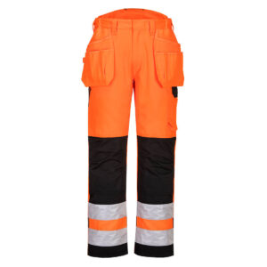 Hi-Vis PW2  Pantaloni de service, negru, portocaliu