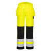 Hi-Vis PW2  Pantaloni de service, negru, galben