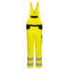 PW2 Pantaloni cu Bretele Hi-Vis, negru, galben