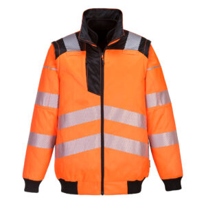 Jacheta Pilot 3 in 1 Hi Vis, negru, portocaliu