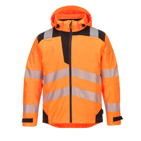 PW3 Extreme Breathable Rain Jacket, negru, portocaliu