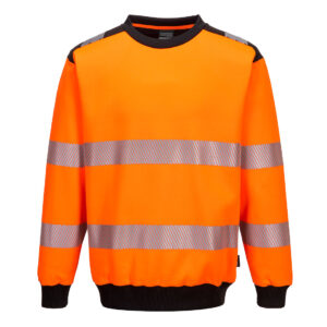 Hanorac cu guler  PW3 Hi-Vis, negru, portocaliu