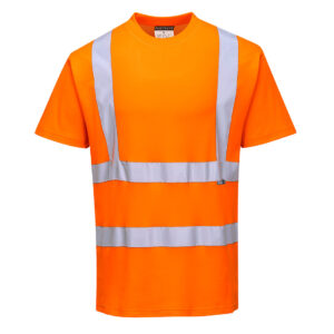 Tricou Cotton Confort cu Maneci Scurte, portocaliu