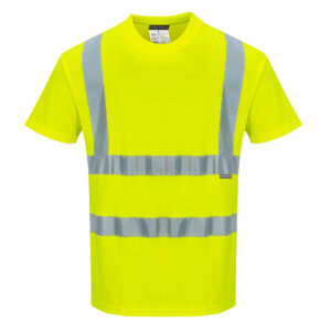 Tricou Cotton Confort cu Maneci Scurte, galben