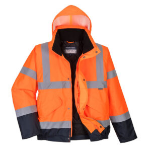 Jacheta Bomber HiVis Two Tone, albastru, portocaliu