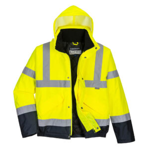 Jacheta Bomber HiVis Two Tone, albastru, galben
