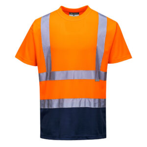 Tricou in Doua Nuante, albastru, portocaliu
