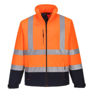 Softshell Contrast HiVis (3L), albastru, portocaliu