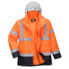 Jacheta Contrast HiVis 4-in-1 - portocaliu