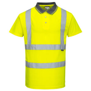Tricou Polo Hi-Vis cu Maneci Scurte, galben