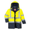 Jacheta de ploaie Bizflame HiVis Protectie Multipla., albastru, galben