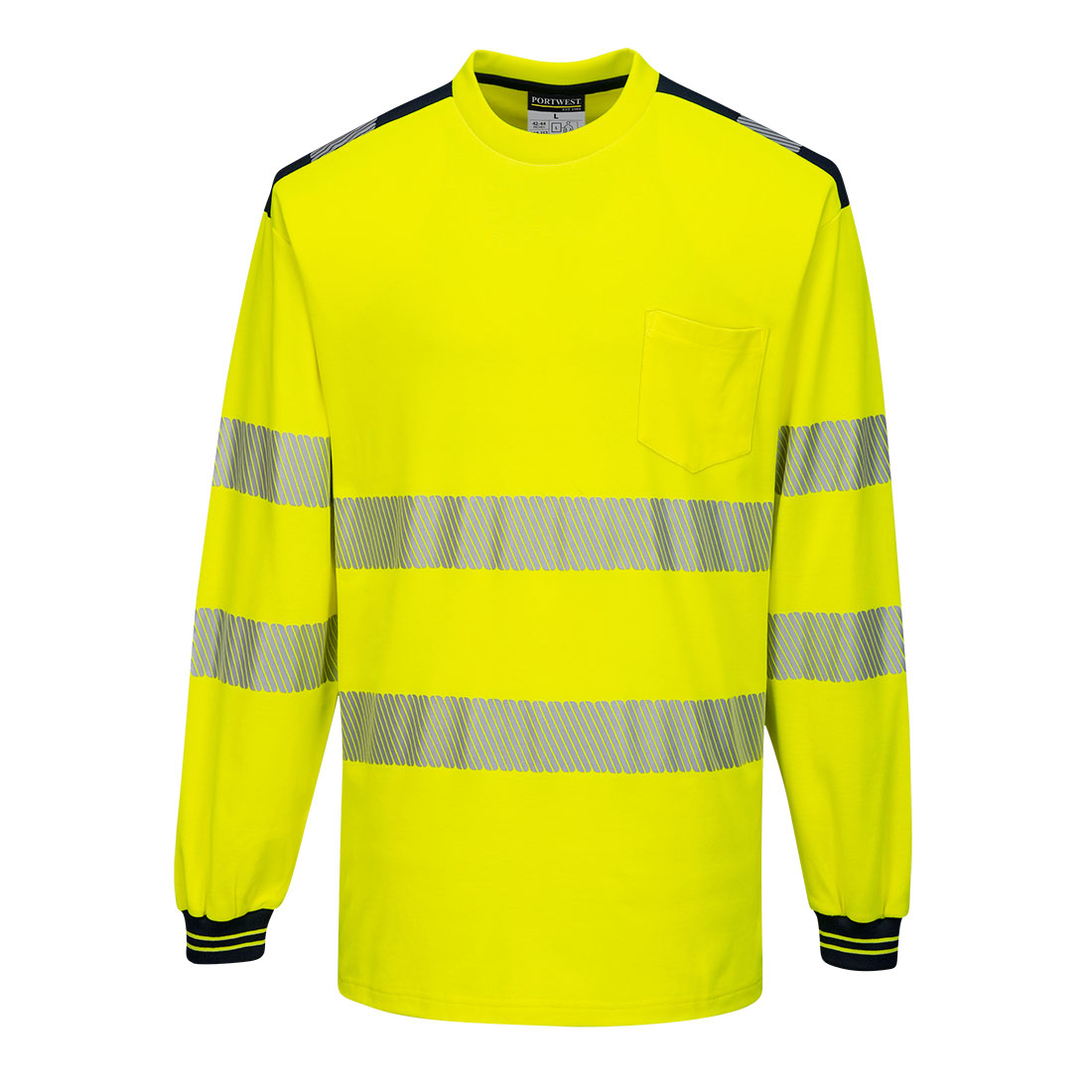 PW3 Hi-Vis Tricou L/S, negru, galben 1 PW3 Hi-Vis Tricou L/S, negru, galben
