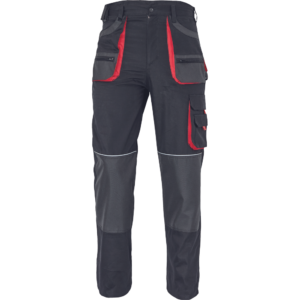 Pantaloni talie salopeta HANS - negru/gri